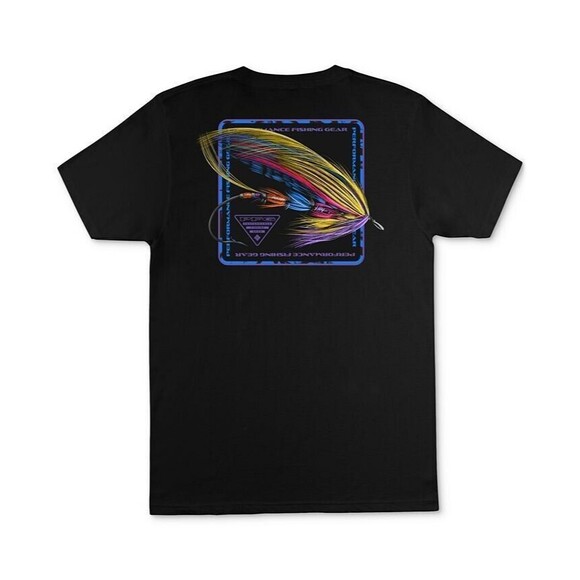 Columbia Men's McKoy PFG Short-Sleeve Logo Graphic 100% Cotton T-Shirt Black M - Picture 1 of 6